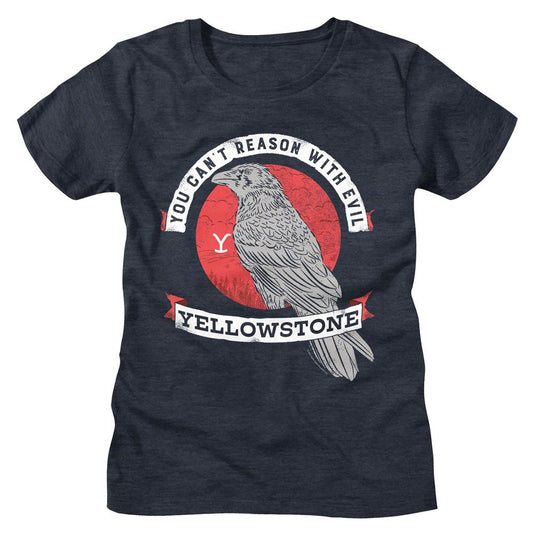 Yellowstone - Cant Reason With Evil Womens T-Shirt